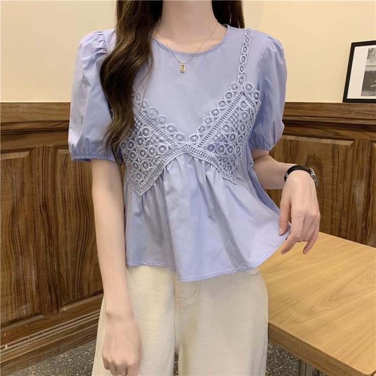 Sibra レディースブラウス 刺?　レース　ブラウス　春 夏 春夏 SS spring summer レディース トップス ..