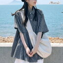 shoppinggo アシンメトリーフリルシャツ 半袖 チェックシャツ ベーシックカラーシャツ チェッ柄シャツ ブラウストップス レディース トップス