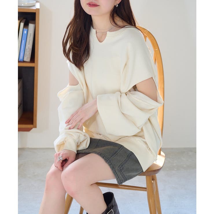 PAL GROUP OUTLET 【Kastane】カットアウトBIGスウェット トップスのサムネイル