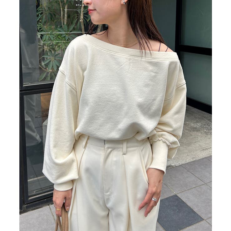 PAL GROUP OUTLET 【Kastane】クロップドオフショルスウェット トップス