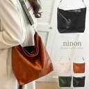 ninon ショルダーバッグ レディース 斜めがけ 大人 軽量 上品 大きめ 斜めがけバッグ トートバッグ 人気 ブランド 軽い 縦型 合皮 ベルト PUレザー...