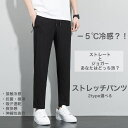 【8/11まで5%OFFクーポン】RAiseNsE 接触冷感 薄手 ストレッチパンツ メンズ 超伸縮 スリム 涼しい 吸汗速乾 アイスシルク ズボン ボトムス #Pant651 パンツ・ズボン