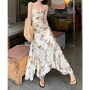 ANGELCLOSET 蝶柄キャミワンピース アシンメトリー夏服 ワンピース・ドレス