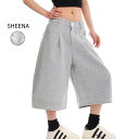 SHEENA タック入りスウェットワイドハーフパンツ パンツ・ズボン