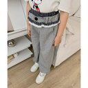【8/11まで5%OFFクーポン】aimoha kids 【-aimoha-KIDS-】フリル付きスウェットワイドパンツ パンツ・ズボン