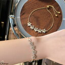 shoppinggo ブレスレット レディース アクセサリー 花柄フラワーモチーフ オシャレ 調節可能 人気 アクセサリー エレガント 可愛い おしゃれ アクセサリー