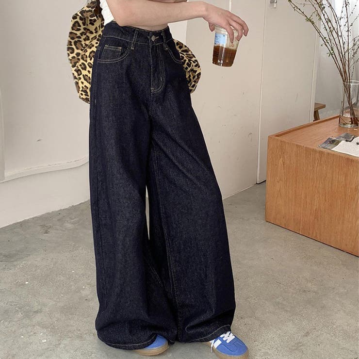 【4時間限定！30％OFFクーポン！】maison de LATIR 大人こなれ感を演出するワイドパンツ ハイウエスト 美スタイル 脚長効果 フルレングス ワイド フレア 左右ポケット ウエストボタン おしゃれ 大人女性 こなれ感 リラッ