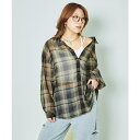 GORGE チェックシフォンシャツ トップス