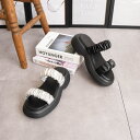 FABBY FABBY. 厚底ラウンドコンフォートシャーリングサンダル シューズ・靴