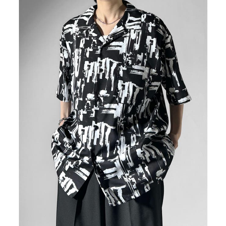 【10％OFFクーポン！11/27(木)1:59まで】SHIFFON Confirm コンファーム ビッグシルエット オープンカラー総柄半袖シャツ フラワー 幾何学 ユニセックス おしゃれ かっこいい ブランド パンツ・ズボン