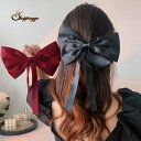 shoppinggo リボンバレッタ 大きい リボンヘアアクセサリー ヘアクリップ 清楚 ガーリー エレガント ヘアピン ヘアアクセサリー