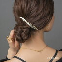 【5%OFFクーポン 9/11 1:59まで】CREAM-DOT バレッタ メタル ミックスカラー コンビカラー 変形 クロス 艶 ヘアクリップ ヘアアクセ ヘアアレンジ 簡単 まとめ髪 髪留め 大人 ゴールド シルバー ヘアアクセサリー