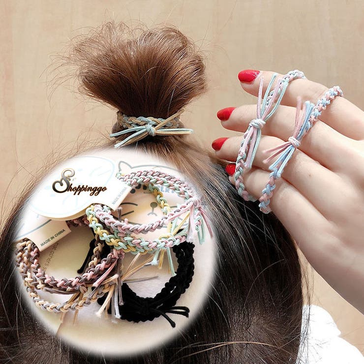 shoppinggo ヘアゴム 3本セットおしゃれ リボン結び シンプル 髪留め ヘア留め かわいい 髪飾り 上品 パーティー飾り ヘアアクセサリー ヘアアクセ...