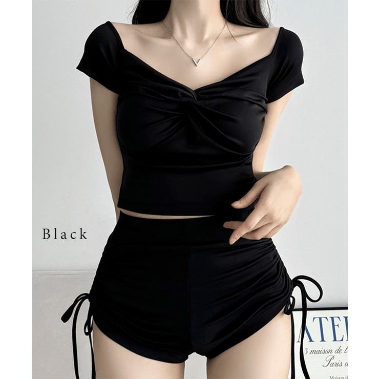 レディース 日焼け防止 水着 ワンピース ノースリーブ 競泳 黒