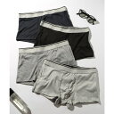 【8/11まで5%OFFクーポン】SETUP7【MEN】 【SETUP7】ライン入りシンプルボクサーパンツ4Pセット KNF インナー・下着