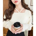 【8/11まで5%OFFクーポン】moment+ ホルターネックリブニットプルオーバー12G トップス
