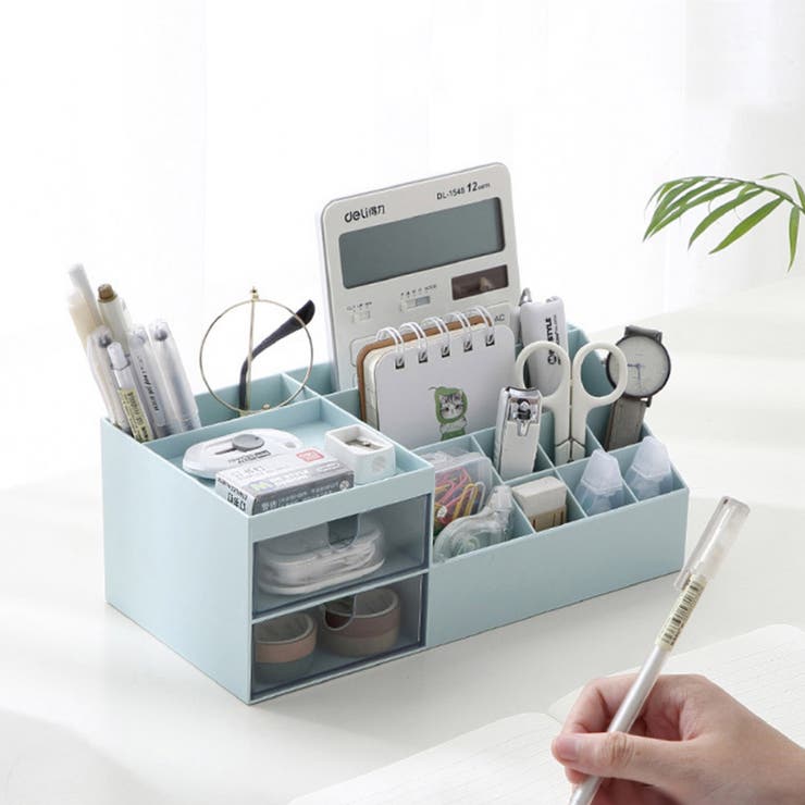 aimoha メイクボックス 大容量 コスメボックス 可愛い おしゃれ 卓上 小物入れ 小物収納 引き出し ペン立て 歯ブラシ立て 文房具 化粧品 ボックス メ...