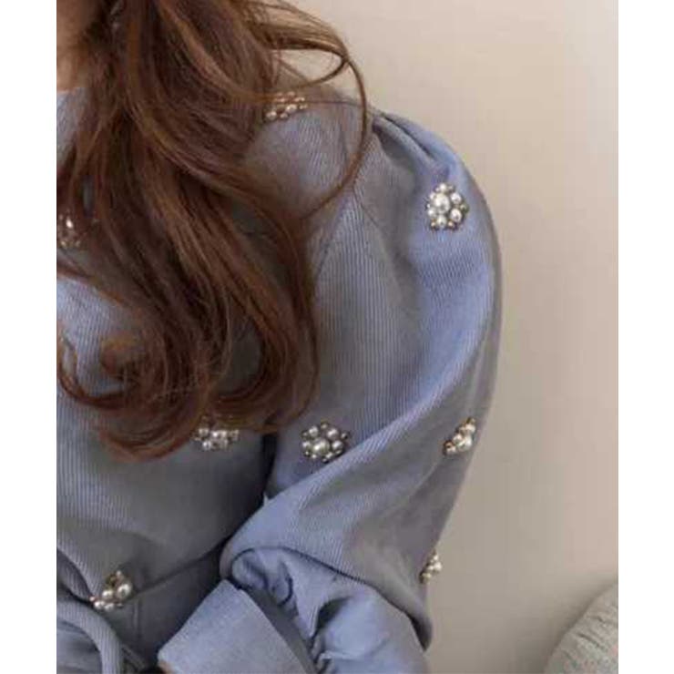 【10％OFFクーポン！9/24(木)1:59まで】aimoha Jasmine Grandiflorum【Jasmine】パールビジューいっぱい☆コーデュロイタイトワンピース 韓国ファッション ハイウエスト オフィスカジュアル セクシー スカート トッ shoplistselect-10017575 SHOPLIST サンプル画像2