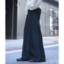 SHIFFON Confirm コンファーム 裾サイドライン ワイドストレート ジャガードニット パンツ メンズ おしゃれ かっこいい ブランド パンツ・ズボン