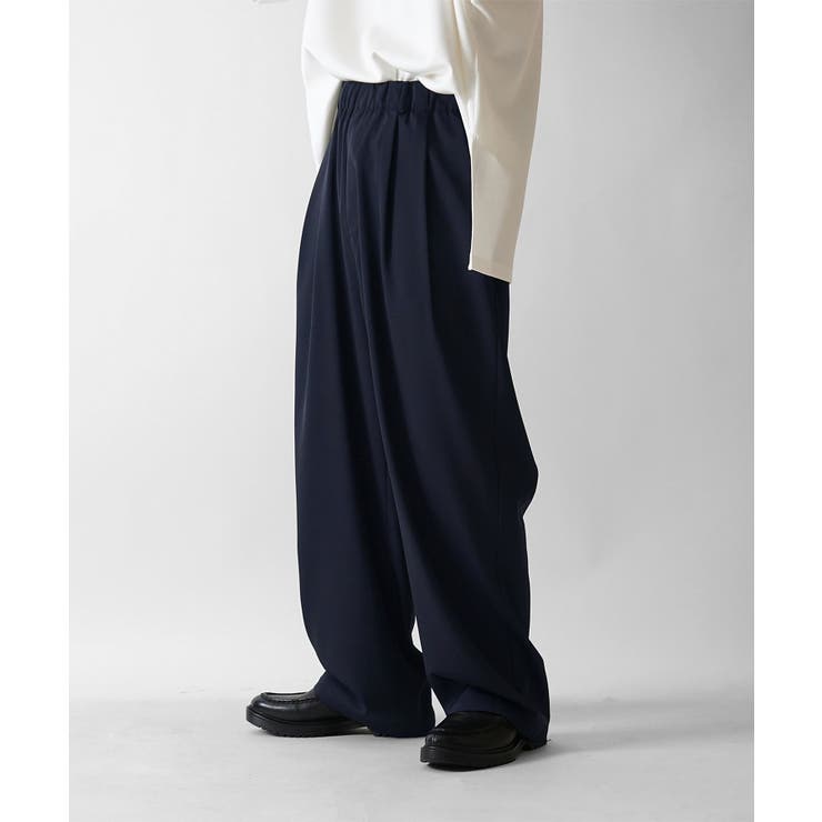 SHIFFON Confirm コンファーム レープとろみ リラックスイージー ワイドテーパードパンツ ユニセックス おしゃれ かっこいい ブランド パンツ・ズボン