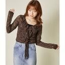 【5%OFFクーポン 9/11 1:59まで】GORGE 《レース×フリル前結び》レディース カーディガン シアー 羽織り トップス 春夏秋 トップス