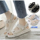 aimoha 2タイプ 2WAYベルクロスポーツサンダル ストラップあり 韓国ファッション カジュアル 韓国ファッション【SS】 シューズ・靴