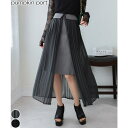 【5%OFFクーポン 9/11 1:59まで】Pumpkin Port シアープリーツレイヤードロングスカート スカート