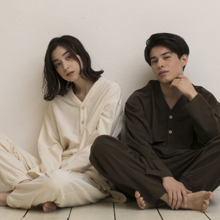 【10％OFFクーポン！7/26(日)1:59まで】aimoha V NECK SLEEPING SHIRTS【smore】 トップス