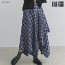 ad thie 【2025AW新作】イレヘムデザインチェックスカート スカート