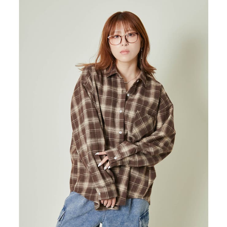 GORGE 《ゆるっと羽織れる》レディース チェックシャツ ビッグシルエット 長袖シャツ 秋冬 カジュアル トップス