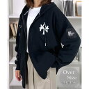 【10%OFFクーポン 9/9 23:59まで】GROOVY STORE 裏起毛 ジップパーカー ワイド トップス