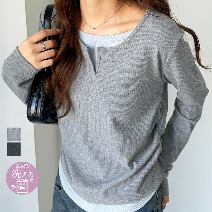 GeeRA 【nelliy.】レイヤード風カットソー トップス