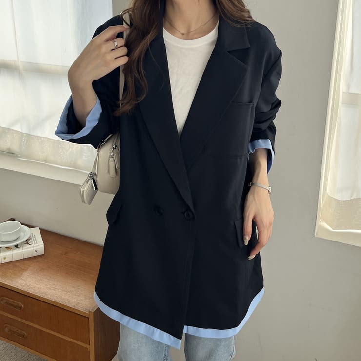 GeeRA 【nelliy.】レイヤードデザインジャケット アウター(コート・ジャケットなど)