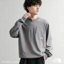 Rocky Monroe THENORTHFACE Tシャツ 長袖 ロンT ザ・ノースフェイス メンズ レディース カットソー ドローコード 胸ポケット リラックス ゆったり クルーネック カジュアル シンプル アウトドア スポーティー 15155 トッ