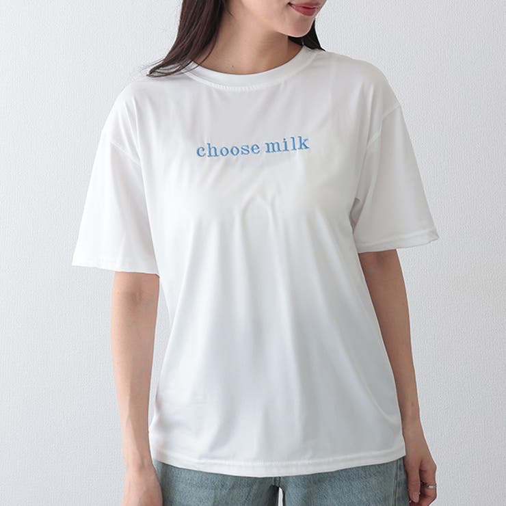 レースレディース 配色 ロゴ 刺繍 クルーネック 半袖 Tシャツ トップス レディース 春 夏 丸首 5分袖 ハーフスリーブ ゆったり目 楽ちん 大人可愛い シンプル キュート デイリー ガーリー カジュアル 通学 おでかけ おしゃれ 30代 韓国コー