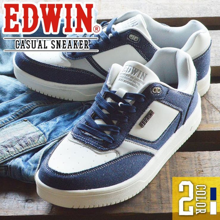 【10％OFFクーポン！1/29(木)1:59まで】ShoeSquare EDWIN エドウィン スニーカー メンズ 軽量 カジュアルシューズ 防滑 カジュアルスニーカー コンフォートシューズ ウォーキング 男性 紳士靴 靴 メンズシューズ シューズ・靴