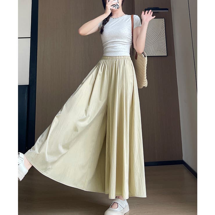 【ポイント2倍＆クーポン！3/11(水) 1:59まで】SUNSHINE CLOSET ワイドパンツ 冷感キュロットパンツ春夏秋 パンツ・ズボン