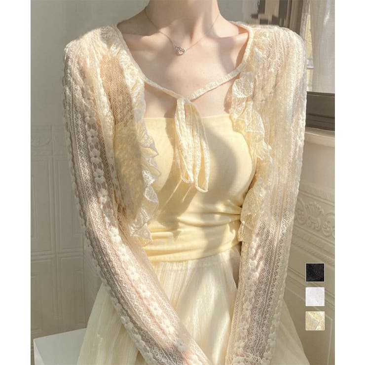 Miniministore レースボレロカーディガン シアートップス トップス