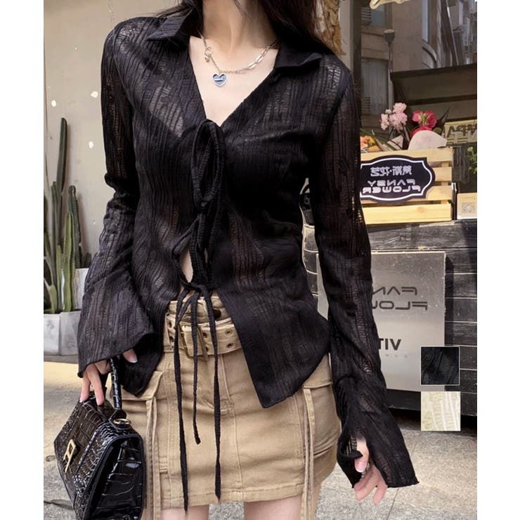 【10％OFFクーポン！2/10(火)1:59まで】Miniministore カーディガン 長袖 ボレロ 羽織り 薄手 トップス