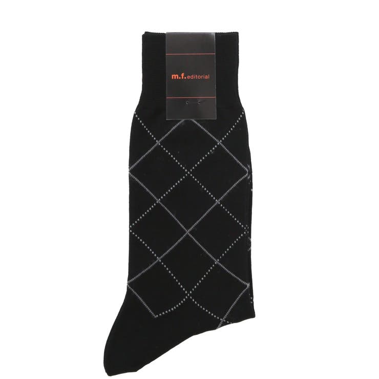 TAKA-Q MEN 抗菌防臭 ダイヤ柄クルーソックス インナー・下着