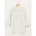 【5%OFFクーポン 9/11 1:59まで】TAKA-Q WOMEN 脇タック前開き スキッパーシャツチュニック トップス