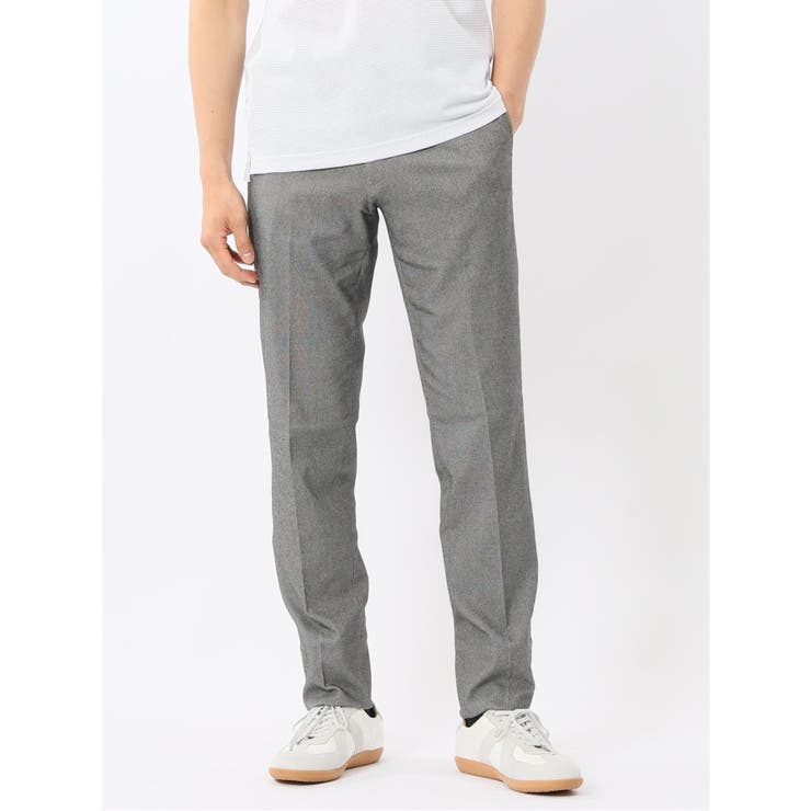 【10%OFFクーポン!11/27(木)1:59まで】TAKA-Q MEN クロスストレッチ スリムフィット ノータックスラックス バーズアイモノトーン(セット...