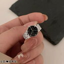 LOVERS 夏新作 ウォッチデザイン シルバーリング ma アクセサリー アクセ ジュエリー 指輪 リング ウォッチリング 時計リング シルバー指輪 ギフト 男女兼用 ユニセックス レディース 韓国 Y2Kファッション 韓国ストリート 流行り トレンド