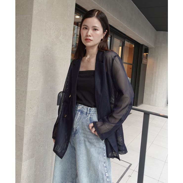 【10％OFFクーポン！2/23(月)1:59まで】CORNERS メッシュテーラードジャケット アウター(コート・ジャケットなど)