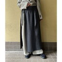 【10%OFFクーポン 9/9 23:59まで】PAL GROUP OUTLET 【Pasterip】Wool high-slit wrap sk スカート