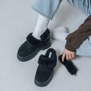 EVOL 【ストラップ取り外し可・S-LLサイズ展開】2WAYムートンスリッポン シューズ・靴