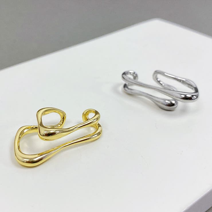 【10%OFFクーポン!11/27(木)1:59まで】FACION ニュアンスダブルラインイヤーカフ 片耳用 ノンホール 軟骨ピアス イヤリング レディース ア...