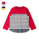 こどもの森e-shop ボーダー切替長袖Tシャツ トップス