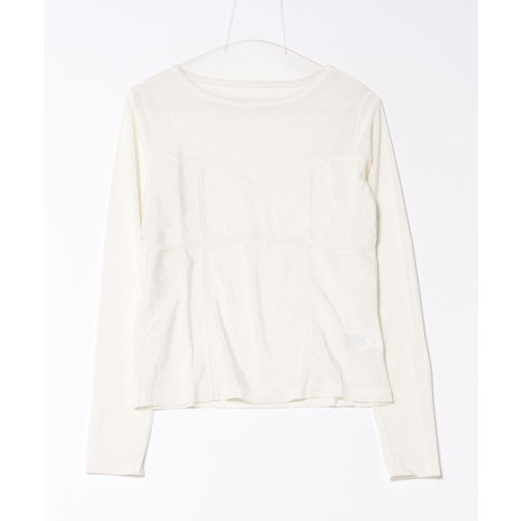 SETUP7【WOMEN】 【MAGASIN DE MODE Onjna】シアーベロアビスチェドッキングプルオーバー DTK トップス