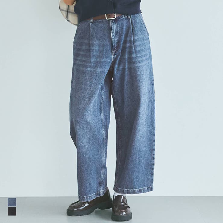 coca タックデニムパンツ パンツ・ズボンのサムネイル